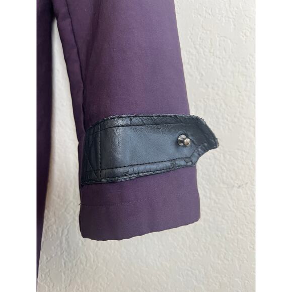 Sam Edelman Women's Plum Purple Medium Length Zip Up Coat Size Medium - Picture 5 of 11